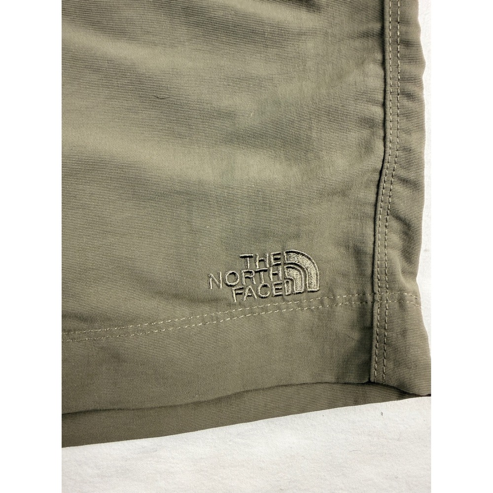The North Face Mens Cargo Shorts 38 Olive Green Nylon Hiking Travel Zip Pocket